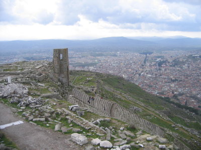 The theater of Pergamon acropolis, the steepest theater in history, could seat 10,000 people.