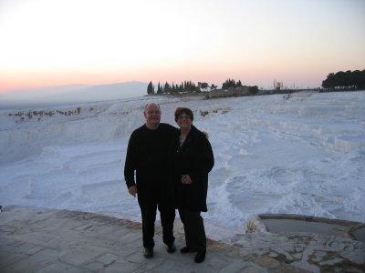 Lise and Dieter smiling for their photo shot.