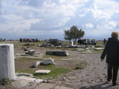 The general view of the Athena Temple in upper acropolis