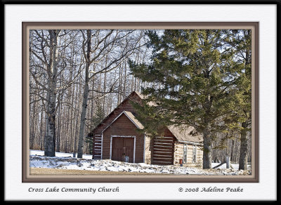 Old church-Cross Lake, near Jarvie AB