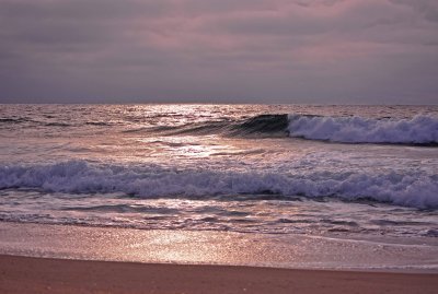 Morning light on waves