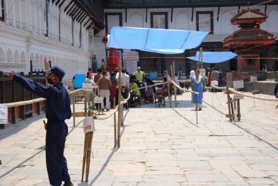 Voting spot on Durbar Square