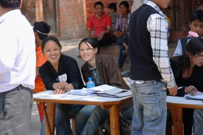 Girls from electoral commission