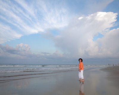 Kelly at Daytona, sunset