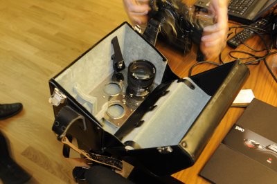 Old Nikon camera bag with F-mount holders