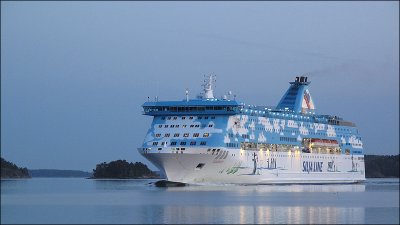 Cruise ship in Stockholm archipelago