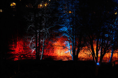 Lightshow at Slussholmen