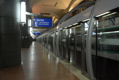 Augut 2008 - Ligne 14 Station Bibliothque F. Mitterrand 75013