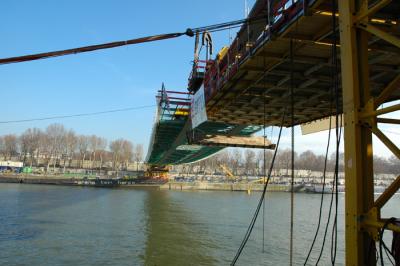 January - Construction footbridge Bercy Tolbiac - 75013