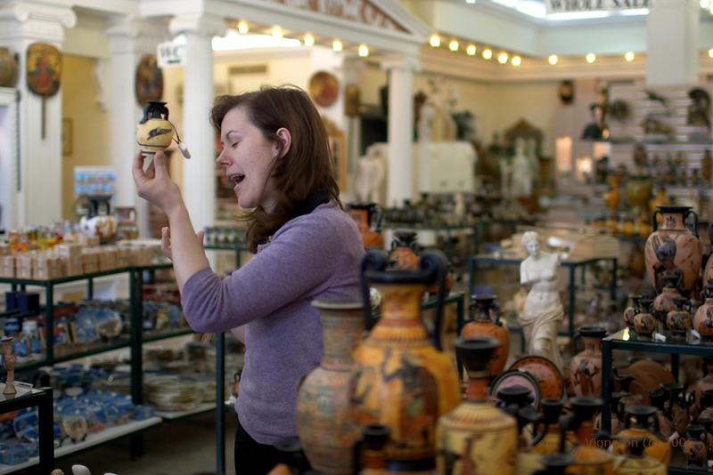 At the tourist shop