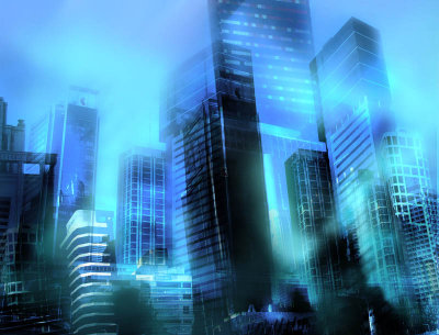 Future City - in Neon Light