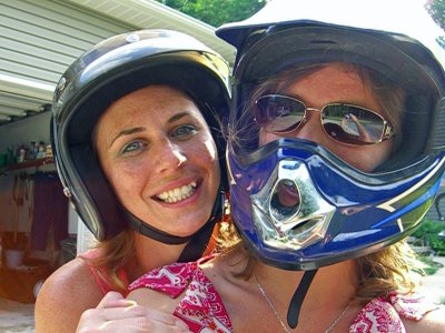 Jen and Jen 4 wheeling!