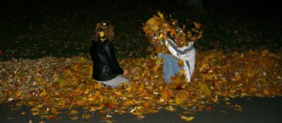 Sarah And Jax In The Leaves