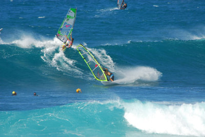 hookipa wind surfers
