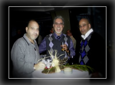 2009 - Christmas Party at Concorde Place - Mark, John & Elsworth