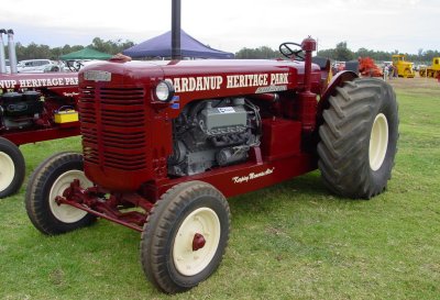 The Chamberlain Super 70 that has been repowered with a 903 Cummins V8 for tractor pulling.