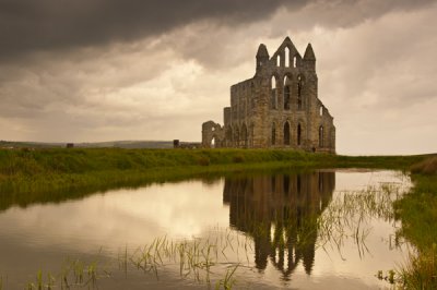 Whitby Abbey before the rain came