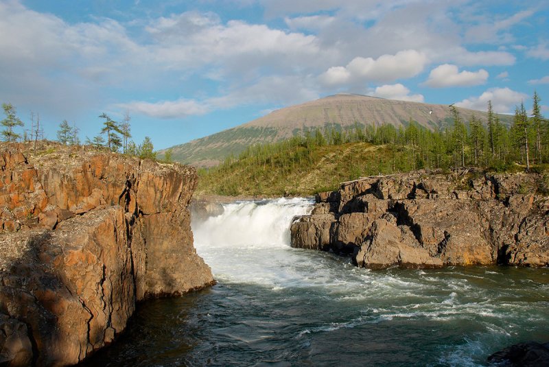 waterfall on the Yaktali river (10 meters high)