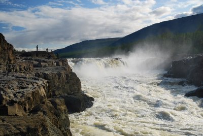 waterfall on the Kureika river (13 meters high)