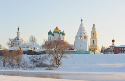 Moscow region. Town of Kolomna. View on Kolomna Kremlin across Moskva-river