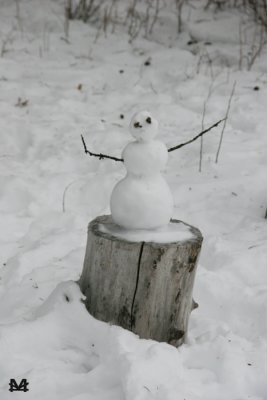 Flexing Snowman
