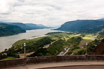 Coulmbia River Gorge - View East from Crown Point