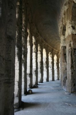 Standing inside Teatro Marcello