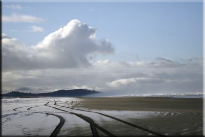 Snow on the beach - Long Beach, WA