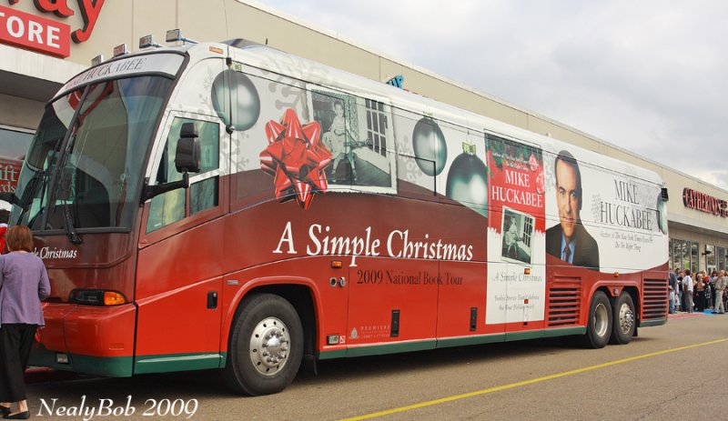 Mike Huckabees Book Tour Bus