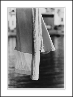 Sheet drying Mykonos, 1982