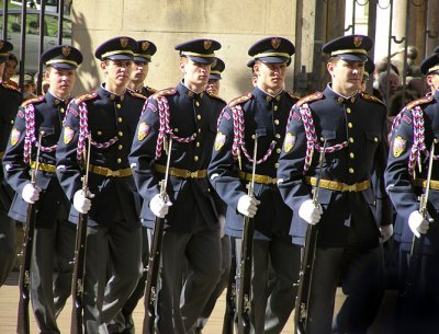 Changing of guard Prague Castle