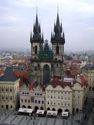 Church of Tyn from Old Town Hall Tower