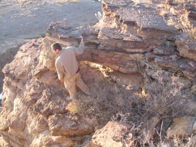 David Exploring an Erosion Hole