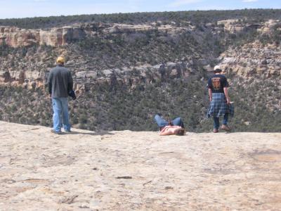 Clark, Parker, and Dallas Looking Over the Edge