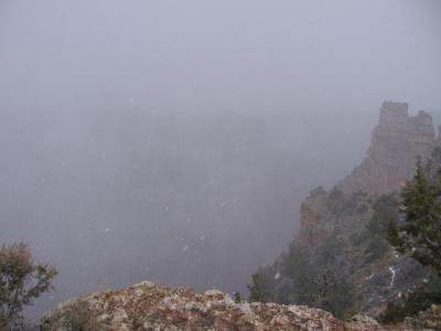 Snowing at the Grand Canyon