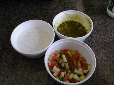 Cucumber Yogurt, Osh Soup, and Shirazi