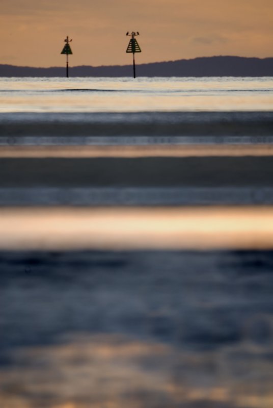 navigational signs in the bay