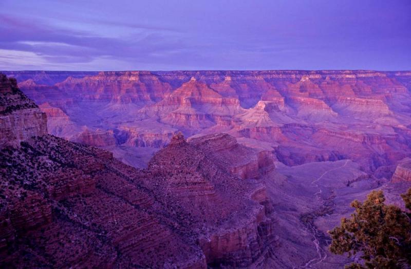 Canyon in alpenglow