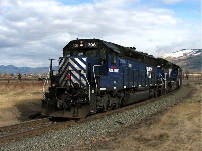 In your face, rounding the big curve southeast of Arlee, MT. 04/07/08