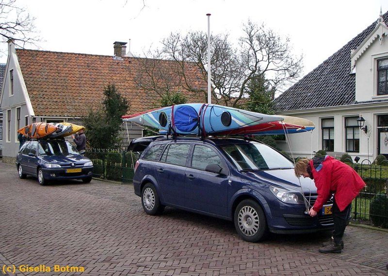 the kayaks on our cars