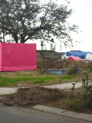 The Pink  Project, lower 9th ward, New Orleans, 2008