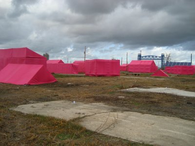 The Pink Project, lower 9th ward, New Orleans, Jan. 2008