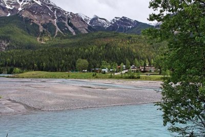 Kicking Horse River, Mounts Stephen and Cathedral, at Field