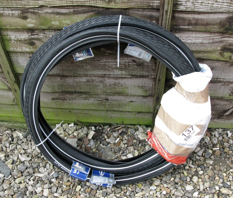 Marathon plus tyres sent by Parcel force the correct way