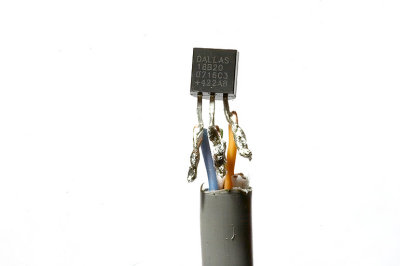 Wiring Dallas DS18B20 temp sensors to CAT5 cable