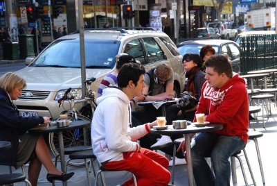 A cup of coffee, a lovely city on a beautiful day!