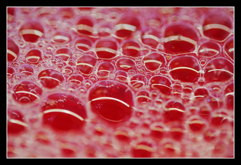 Raspberry jelly bubbles!