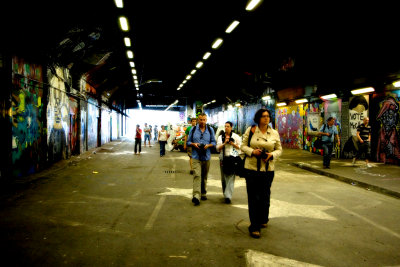 In the tunnel