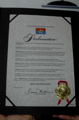 Ron Chapman day letter