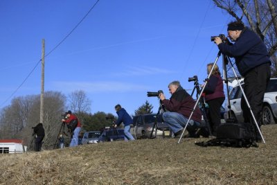 Lined up to shoot the valley and Roundtop.